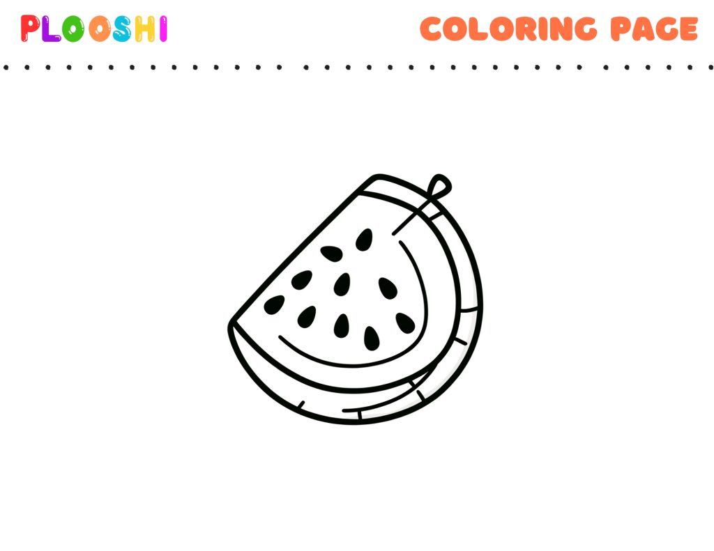 Free Watermelon Coloring Page