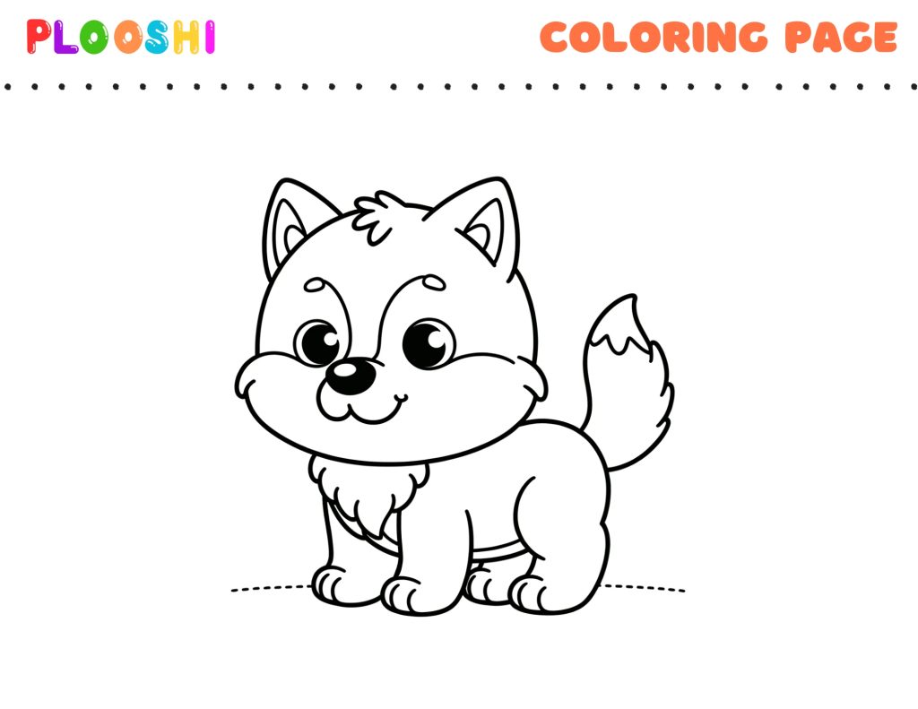 Free Wolf Coloring Page