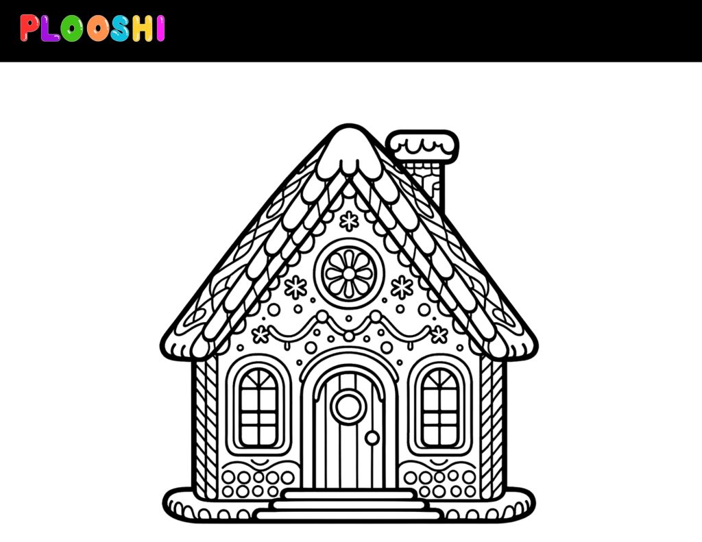 Gingerbread House Coloring Book Printable